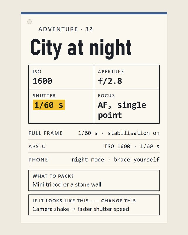 Adventure 32, City at night